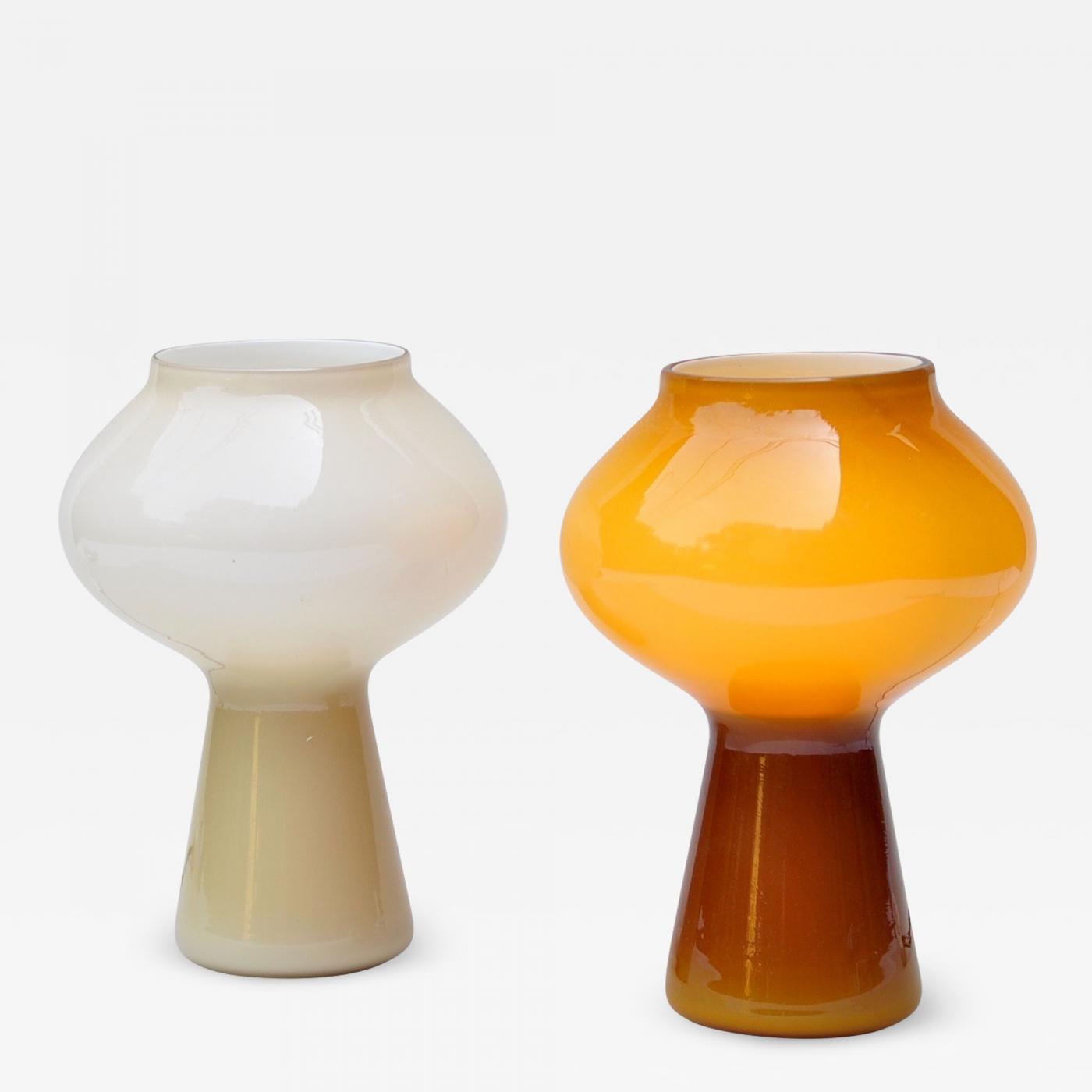 New Acquisitions Rayon Roskar Pair Of Fungo Table Lamps