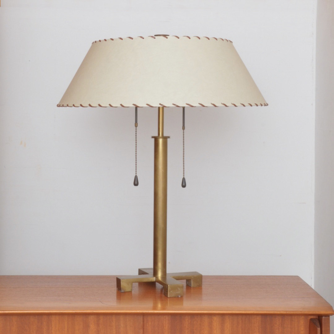 Brass Desk Lamp by BAG Turgi, Switzerland, 1940s Image