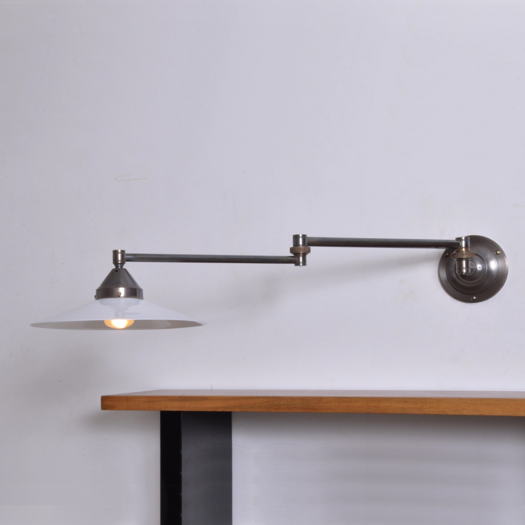 Pair of Swing Arm Wall Lamps, Switzerland 1940s Image