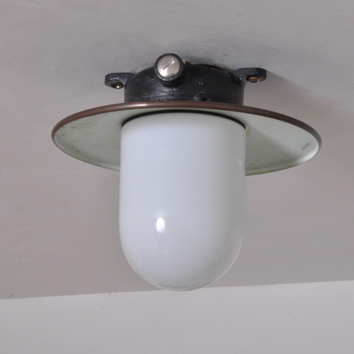 Industrial Style Flush Mount, Switzerland 1940s Image