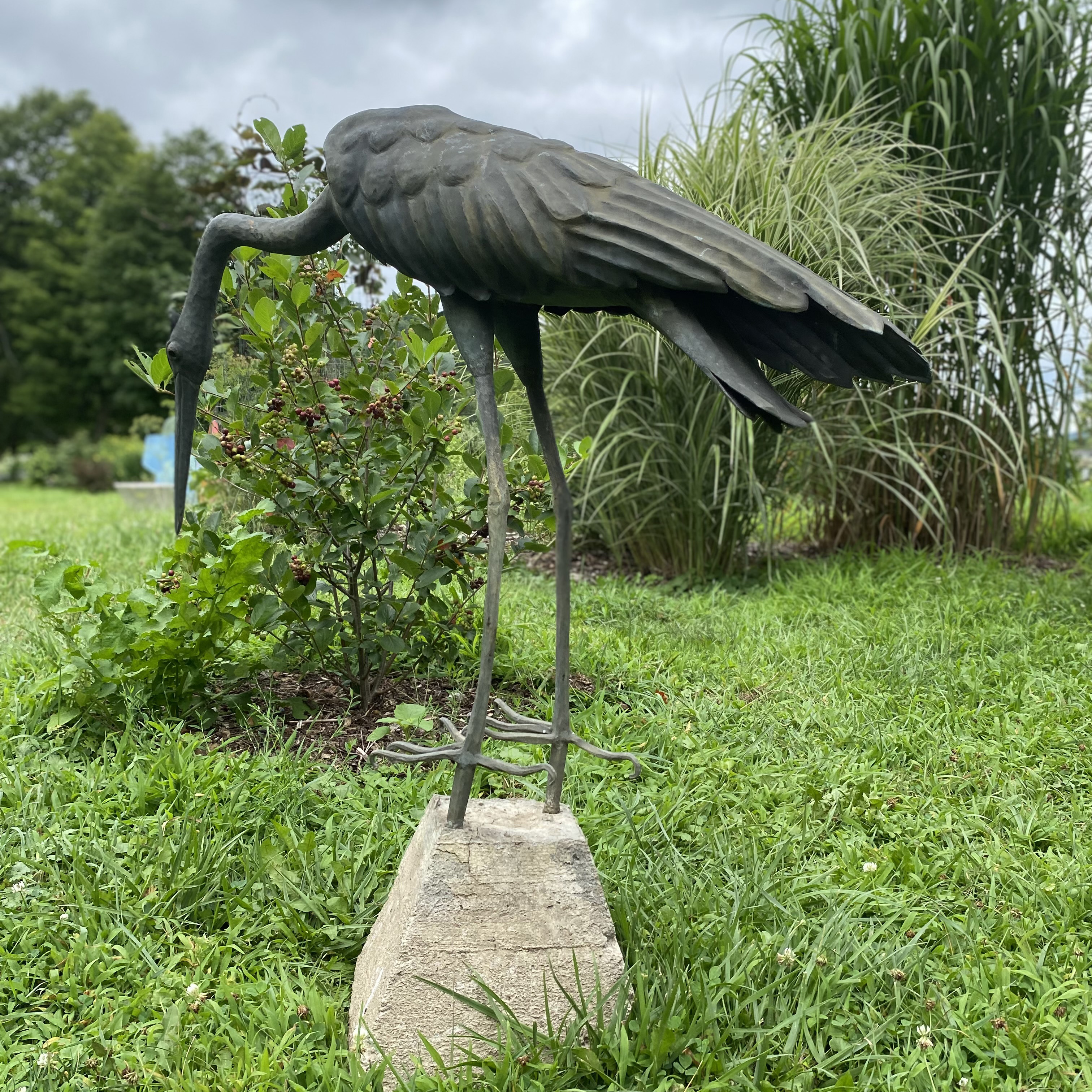 Hammered Bronze Heron, Switzerland 1920s (Set of Three) Image